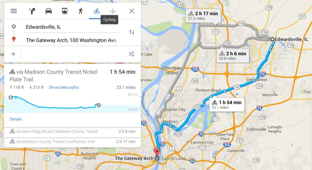 Edwardsville to Gateway Arch